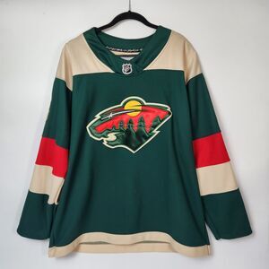 Minnesota Wild Jersey Sz 50 Embroided Jason Zucker Reebok‎ NHL Stadium Series